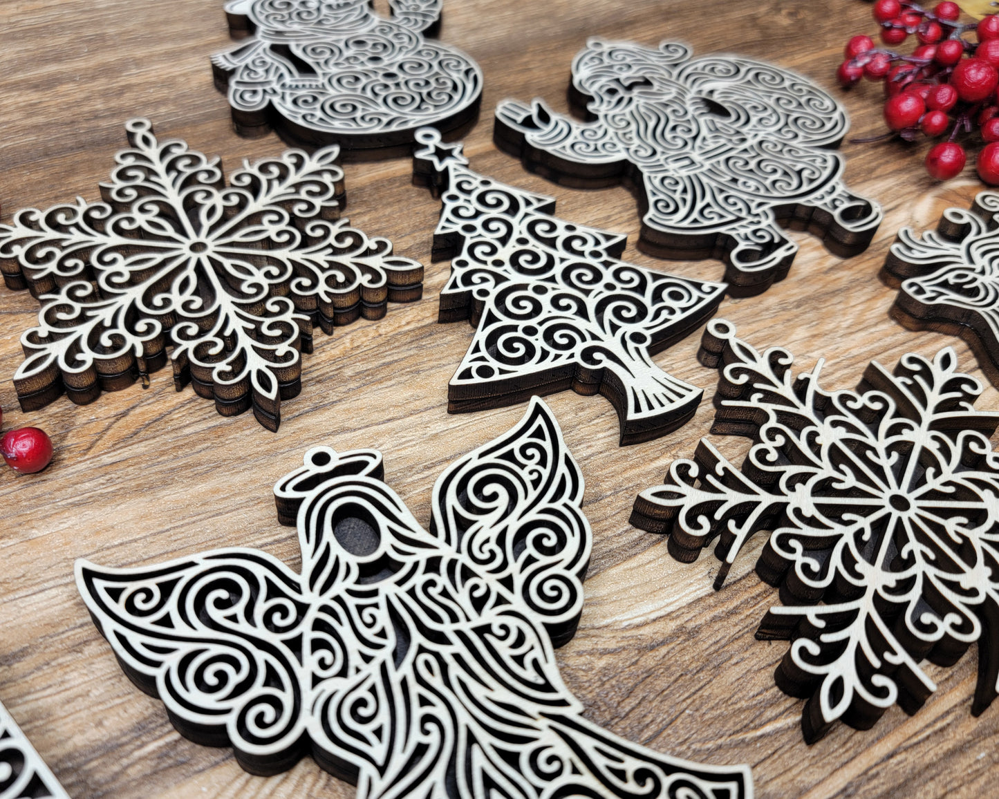 Winter Ornamental Outline Collection