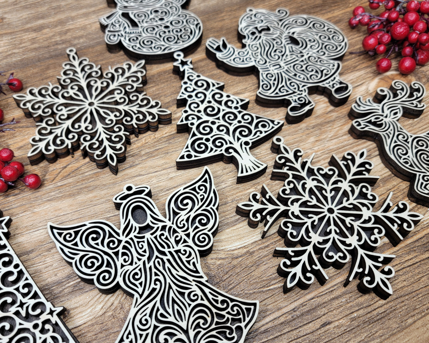 Winter Ornamental Outline Collection