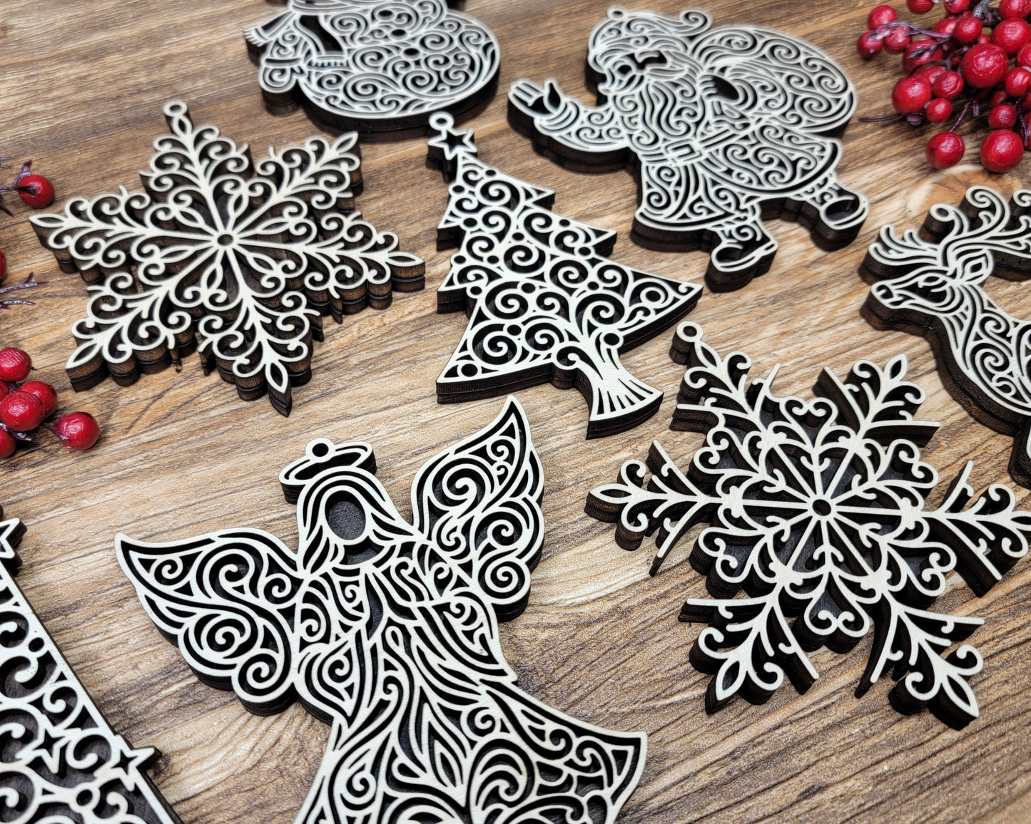 Winter Ornamental Outline Collection