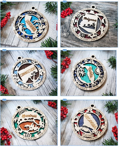 United States Ornaments - ALL States Available