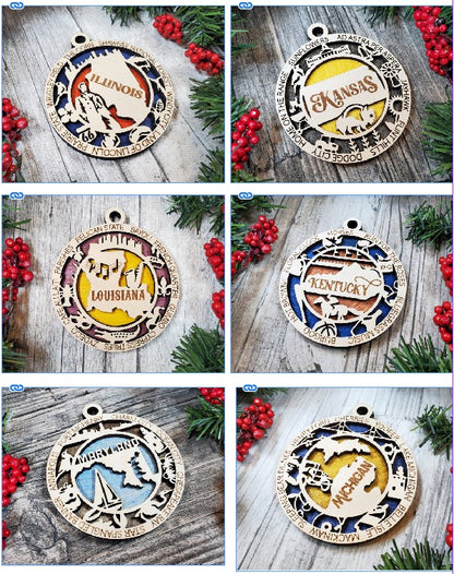 United States Ornaments - ALL States Available