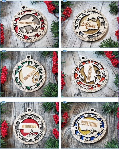 United States Ornaments - ALL States Available