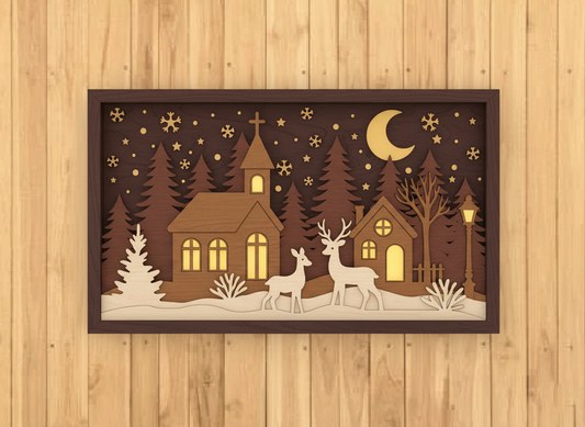 Winter Scene Sign (Pre-Lit)