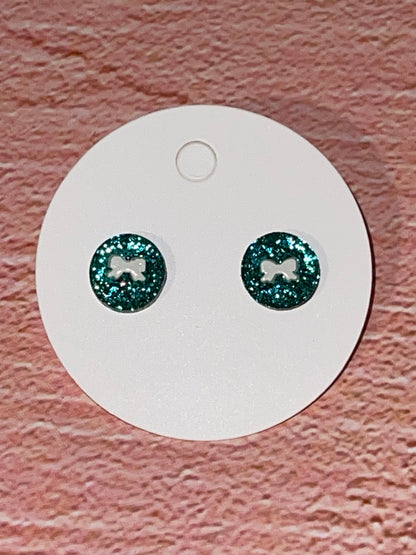 Fun Stud Earrings - Sparkling Acrylic with Nature Shapes