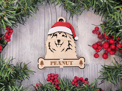 Santa Dogs - Personalized Christmas Ornaments: Breeds E - Z