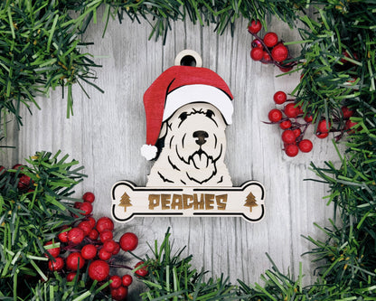 Santa Dogs - Personalized Christmas Ornaments: Breeds E - Z