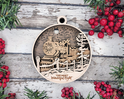 3D Christmas Scenes Ornaments