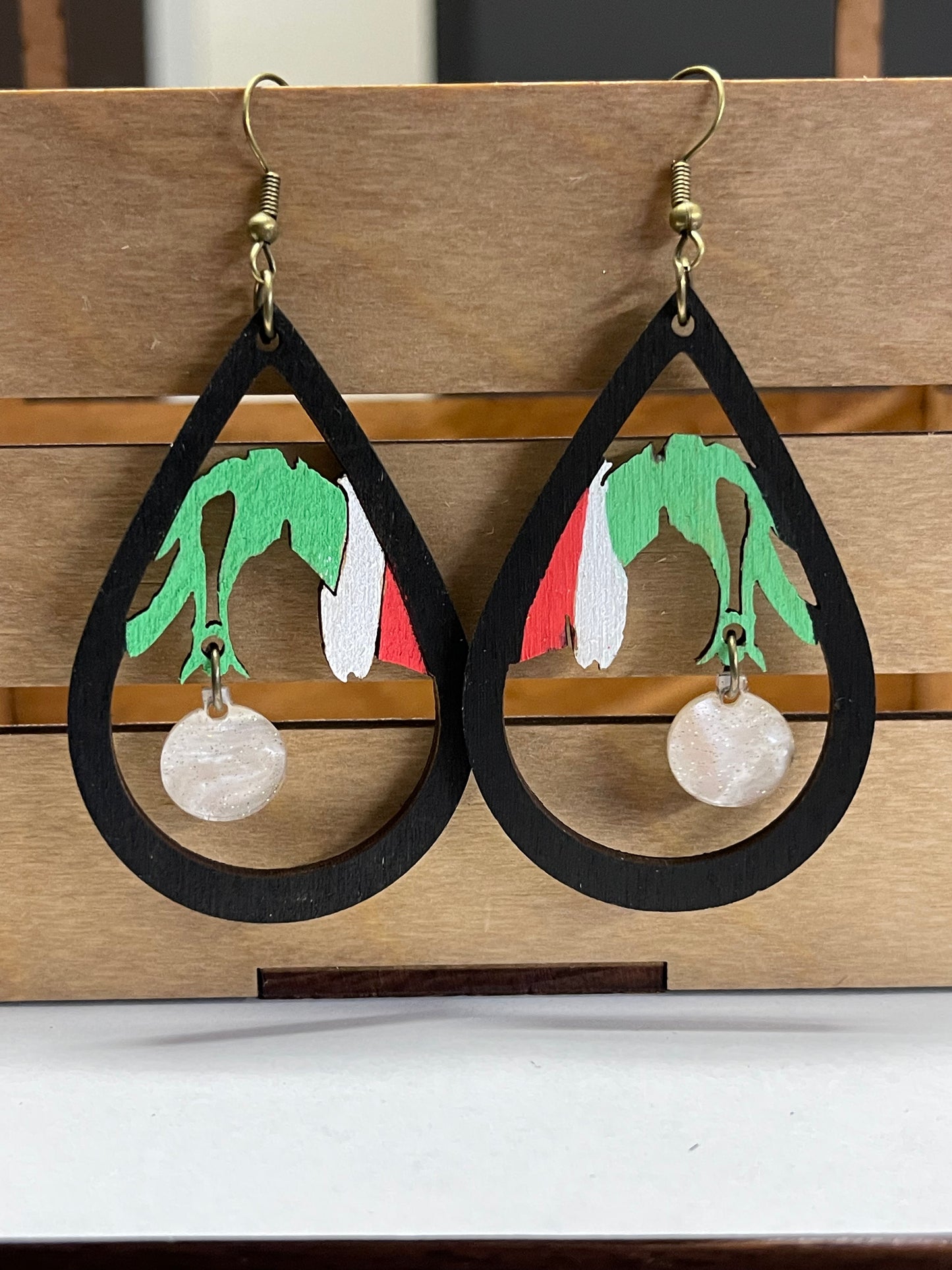 Grinch Hand Dangle Earrings