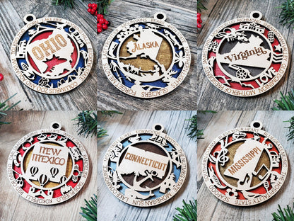 United States Ornaments - ALL States Available