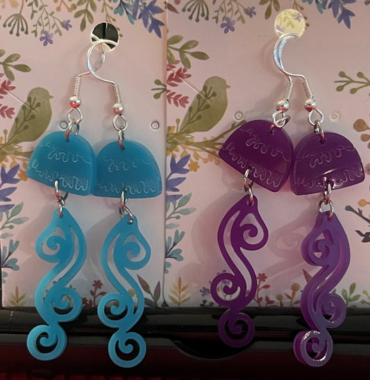 Jellyfish dangle earrings