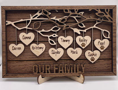 Hanging Hearts Sign - Personalized For You!