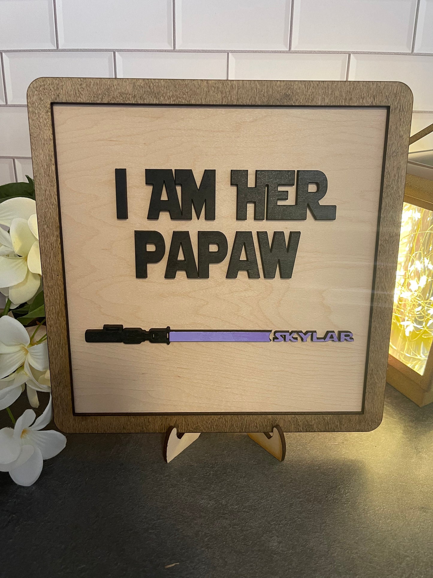 Father's Day Jedi Sign, Personalized, I am Their Father