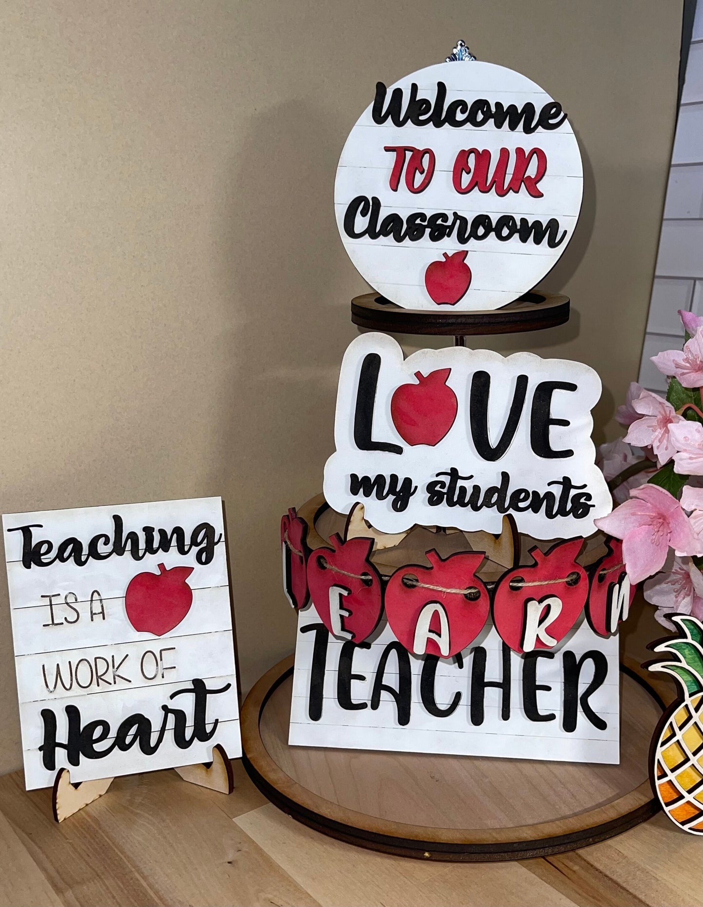 Teacher Tiered Tray Decor Set