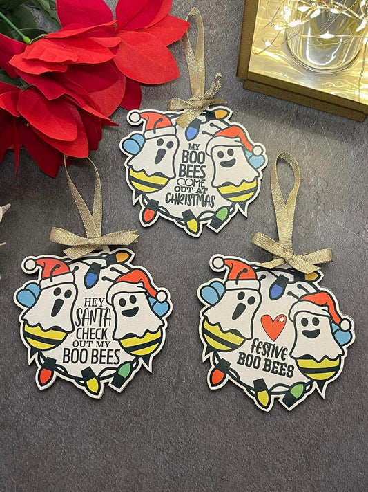 Christmas Ornaments - Adorable and Funny BOO BEES